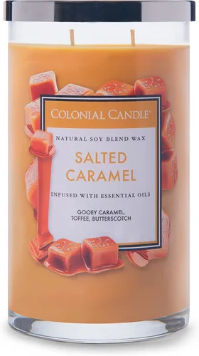 Vista 29 de Colonial Candle - Vela perfumada de frasco con aroma a agua de coco, colección clásica de cilindros, 2 mechas, azul, 19 onzas - hasta 120 horas