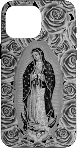 Vista 19 de Funda para iPhone 14 Pro Max Our Lady Virgen De Guadalupe Virgen María Floral