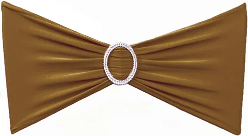 Vista 17 de Paquete de 50 bandas negras de elastano para sillas de boda, lazos con hebillas para fiestas, cumpleaños, fiestas, banquetes de jubilación