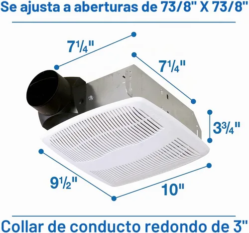 Vista 6 de Air King Extractor de baño, blanco AS70