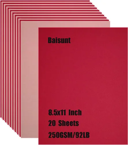 Vista 20 de Baisunt 20 hojas de cartulina negra de 250 g/m²/92 lb, papel grueso en blanco para proyectos de arte DIY, álbum de recortes, elaboración de tarjetas