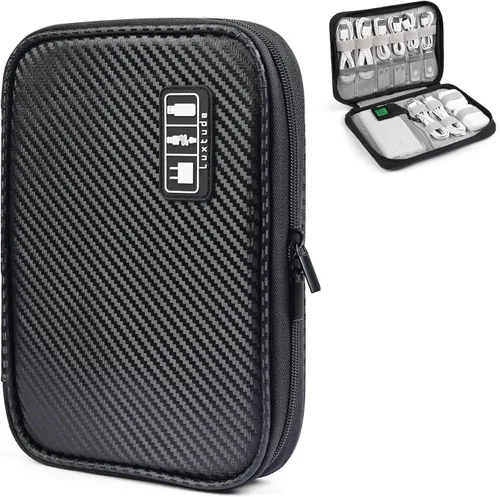 Vista 3 de Estuche rígido para electrónica y bolsa organizadora de cables blandos