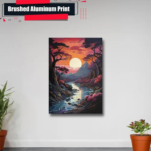 Vista 4 de Neon Sunset Vibes Florida Synthwave Sunset Framed poster Print, Retro Miami Style Wall Art, poster, Wall Decor