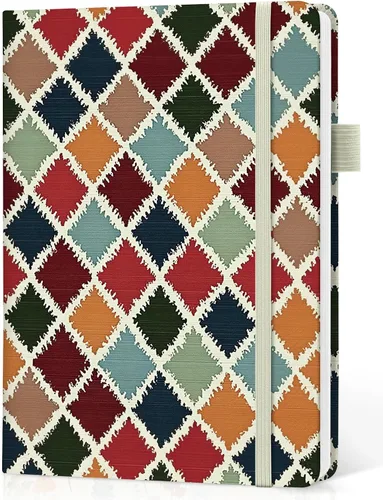 Vista 14 de Taja Cuaderno rayado para mujeres y hombres, diario de cuero de tapa dura para escribir, cuaderno de rayas universitarias A5 para trabajo y toma