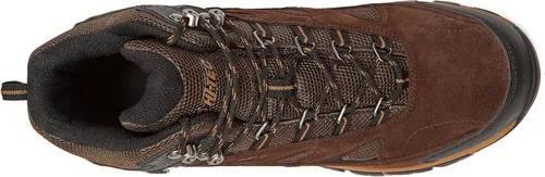 Vista 5 de HI-TEC Yosemite WP Mid Botas de senderismo impermeables para hombre, ligeras, transpirables, para el aire libre Marrón Oscuro Tostado