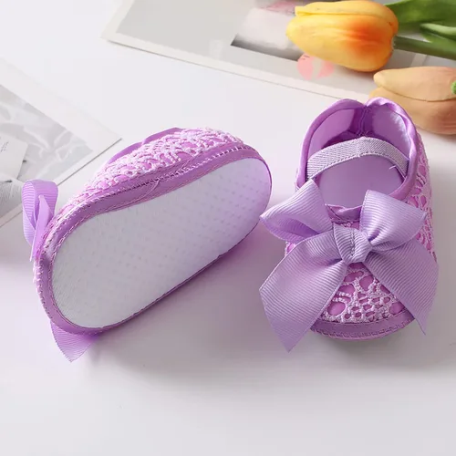 Vista 6 de Prewalker - Zapatos deportivos para recién nacidos suaves de princesa zapatos planos de piel sintética zapatos para caminar