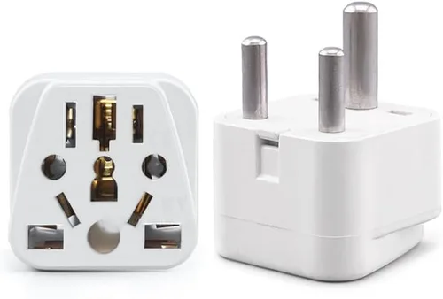 Vista 32 de Toptekits - Paquete de 2 adaptadores universales de enchufe de viaje, tipo B de EE. UU., convertidor de enchufe internacional a Estados Unidos Blanco