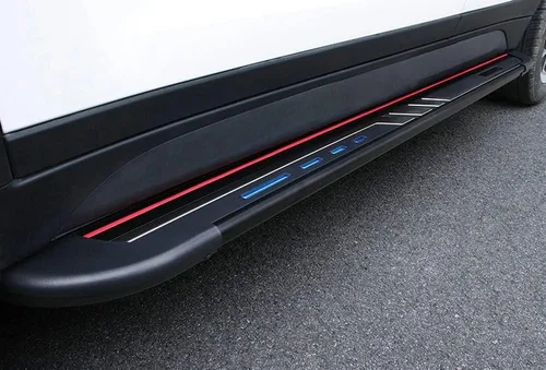 Vista 3 de Estribos - Barras de paso para Audi Q8 2019 2020 pedales laterales de aluminio negro