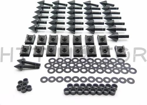 Vista 5 de MT215-011 - Kit de pernos de carenado de motocicleta negro compatible con YZF R1 YZF-R1 2002 2003