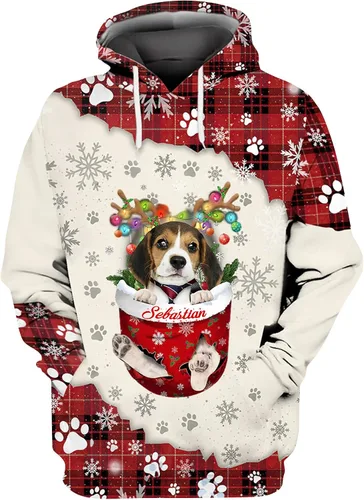 Vista 18 de Sudadera con capucha 3D personalizada para perro, diseño de perro con nombre personalizado, sudadera con capucha de perro de amor, camisa de perro