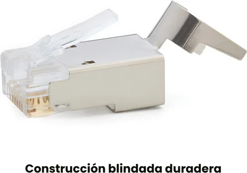 Vista 6 de trueCABLE Cat6/6A RJ45 Pass Through - Enchufes modulares, conector de tierra externo blindado (STP), listado UL, crimpado EZ, chapado en oro, 3