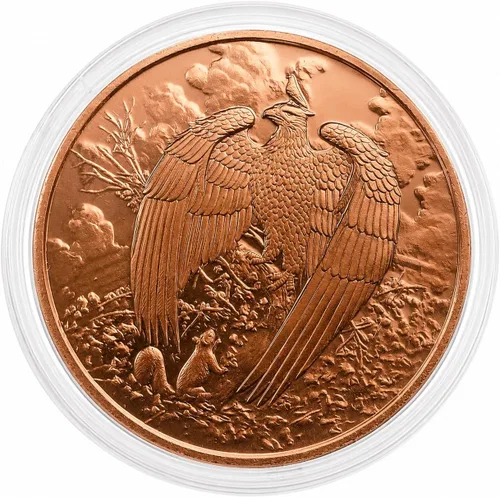 Vista 6 de Cernunnos Celtic Moneda de lingotes redondos de cobre .999 puro de 1 onza en cápsula con COA por Heavenly Metals
