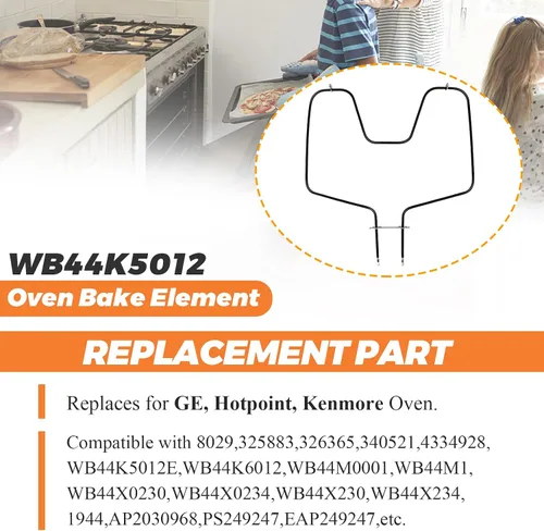 Vista 6 de Elemento de horneado WB44K5012 Elemento calefactor de reemplazo RANGE ELEMENTO DE HORNEADO wb44k5012 para hornos GE Hot.point Kenmore - Reemplaza