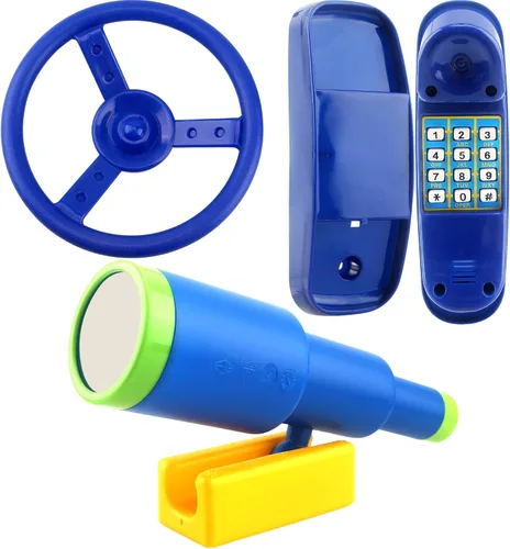 Vista 10 de Accesorios para el patio de recreo, Swingset, volante, telescopio de plástico, teléfono Swingset, juguete para niños, patio al aire libre, patio