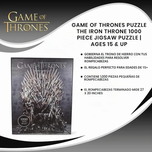 Vista 6 de Dark Horse Deluxe Juego de Tronos: Iron Throne Deluxe Puzzle (1000 piezas)