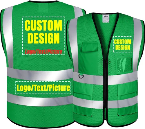 Vista 47 de BeautyWill Chaleco de Seguridad con Logo Personalizado Clase 2 Chaleco Reflectante de Alta Visibilidad Chaleco de Construcción Transpirable