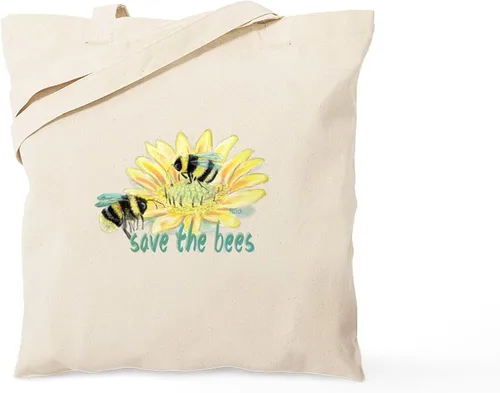 Vista 16 de CafePress Honey Bees Tote Bag Natural Canvas Tote Bag, Bolso de compras de tela