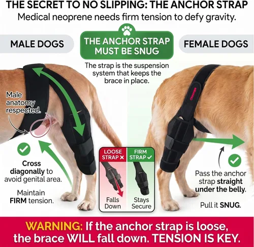 Vista 5 de Rodillera para perro para pierna trasera, pierna trasera desgarrada de ACL, rodilleras para perro para pierna trasera, soporte para pierna trasera