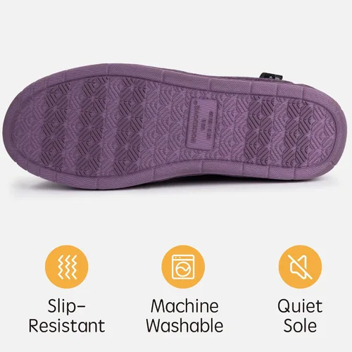 Vista 6 de RockDove Pantuflas con capucha de dos tonos para mujer con plantilla extraíble