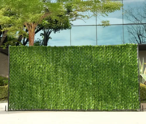 Vista 2 de NatraHedge enredadera/seto para tejidos, Verde Privacy Artificial Grass Garden Fence for Outdoor Wall, Balcony, Patio,Yard, and For Dog Pet Hedge