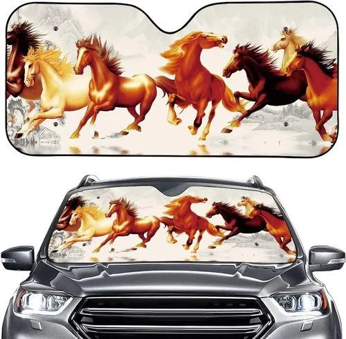 Vista 13 de Talayituse Parasol para parabrisas de automóvil, diseño de gato divertido 3D, ajuste universal, para automóvil, camión, SUV, bloquea el sol