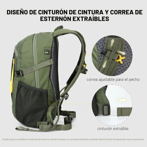 Vista 4 de SKYSPER Mochila pequeña de senderismo, 20L, mochilas de viaje ligeras para senderismo y día a día para mujeres y hombres