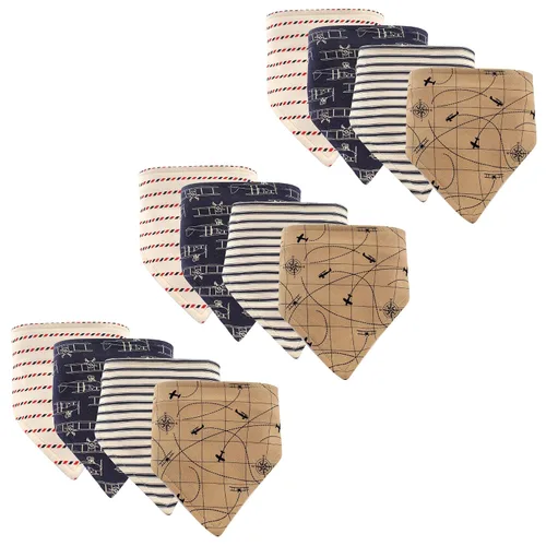 Vista 26 de Hudson Baby Baberos unisex de algodón para bebé, avión, talla única (paquete de 2)