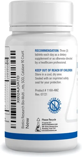 Vista 2 de Biotics Research Bio Multi Plus Multivitamínico sin hierro, minerales quelados, sin hierro, vitaminas solubles en grasa emulsionada, altos