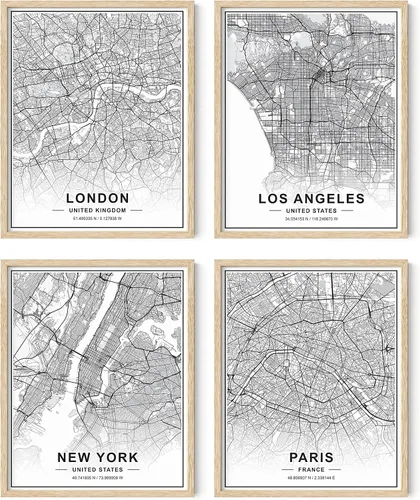 Vista 14 de HAUS AND HUES Arte de pared de rascacielos de la ciudad de Nueva York, juego de 6 carteles de horizonte de Nueva York, decoración moderna de pared