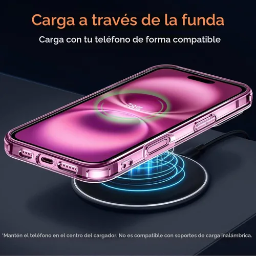 Vista 8 de ivoler Funda transparente 3 en 1 diseñada para iPhone 16 Plus de 6.7 pulgadas 2024 con 2 protectores de pantalla de vidrio templado, funda delgada