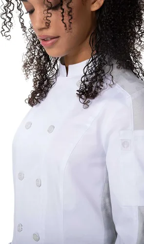 Vista 4 de Chef Works Abrigo de chef Mojave para mujer