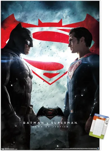 Vista 17 de Trends International DC Comics Movie - Batman v Superman - Póster de pared de una hoja, 14.725 x 22.375 pulgadas, versión enmarcada de madera