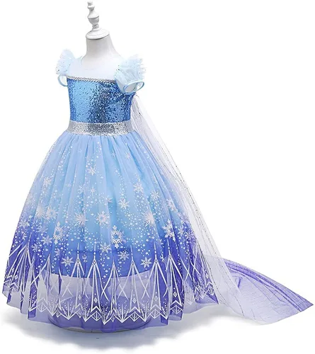 Vista 2 de MINACARE Princess Costume Gorgeous Fancy Queen Dress for Little Girls Cosplay Birthday Party Gift