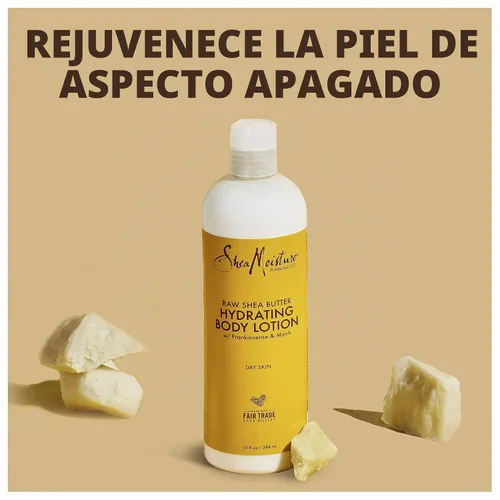 Vista 5 de Sheamoisture Loción corporal hidratante para piel seca Loción sin parabenos de manteca de karité cruda 13 oz