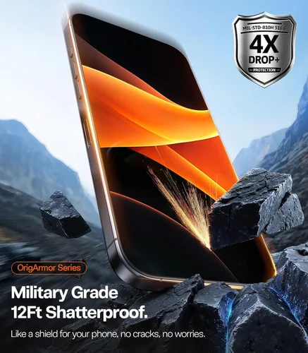 Vista 7 de TORRAS OrigArmor for iPhone 17 Pro Max Screen Protector, Anti-Reflection