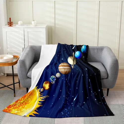 Vista 26 de Erosebridal Manta de hojas para niños, niñas y hombres, manta de forro polar colorida, manta de cama de hojas de mandala bohemio, 30 x 40 pulgadas