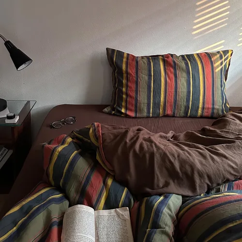 Vista 282 de mixinni Juego de funda de edredón vintage a rayas, tamaño twin, juego de ropa de cama de 3 piezas, 100% algodón lavado, suave y transpirable, funda