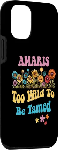 Vista 3 de Funda con nombre de AMARIS para iPhone 14 AMARIS con nombre de flores silvestres para niñas