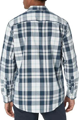 Vista 3 de Tienda Essentials - Camisa de popelina para hombre informal de manga larga con ajuste regular