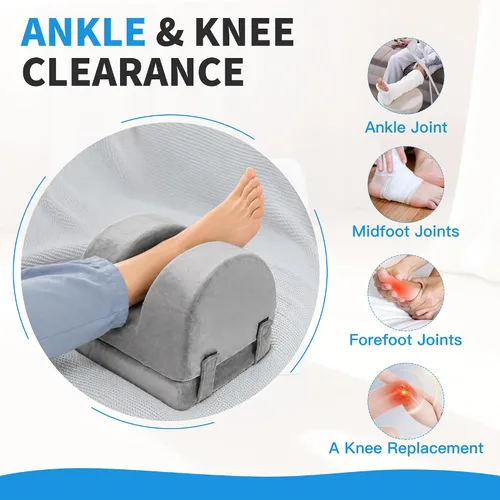 Vista 6 de Almohada de reemplazo de rodilla de altura ajustable para recuperación, almohada de elevación de piernas con espuma firme para dormir después