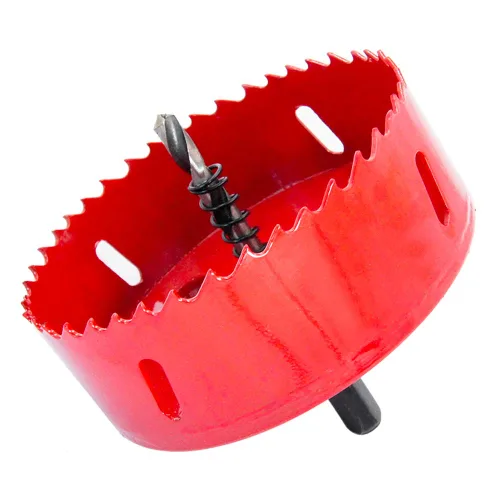 Vista 11 de Broca bimetálica para taladro, cortador de orificios HSS con eje para madera y metal