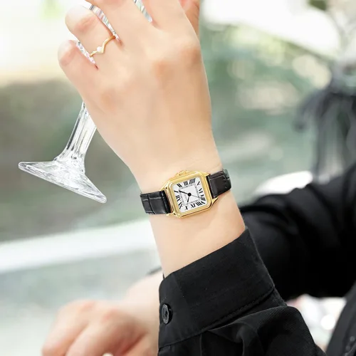 Vista 5 de Classic Relojes cuadrados de mujer con números romanos, de vestir, informal