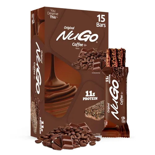Vista 13 de NuGo Original, yogur de vainilla, barra de proteínas de 0.39 oz, sin gluten, 15