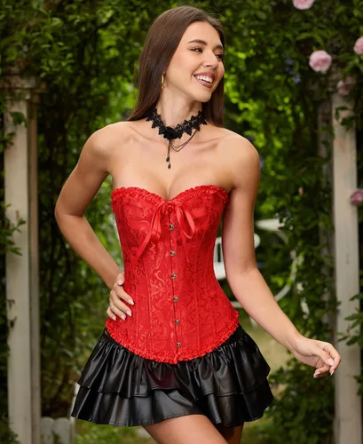 Vista 78 de SZIVYSHI Corsé para mujer, lencería moldeadora, body con cintura de encaje