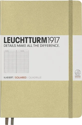 Vista 26 de LEUCHTTURM1917 - Cuaderno de tapa dura mediano A5 con 251 páginas numeradas para escritura y diario (negro, liso)