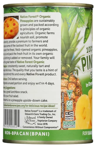 Vista 8 de Native Forest Rebanadas de piña orgánicas, 15 oz