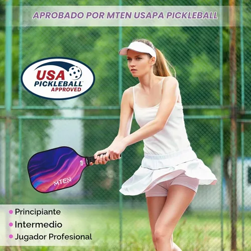 Vista 2 de MTEN Pickleball Paddles Set of 2/4/1, USAPA Approved Fiberglass Rackets