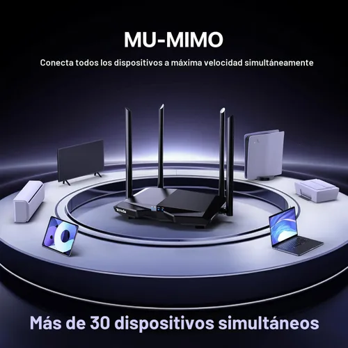 Vista 4 de Tenda N300 Router WIFI inalámbrico con antena de alta potencia 5dBi (F3), Negro