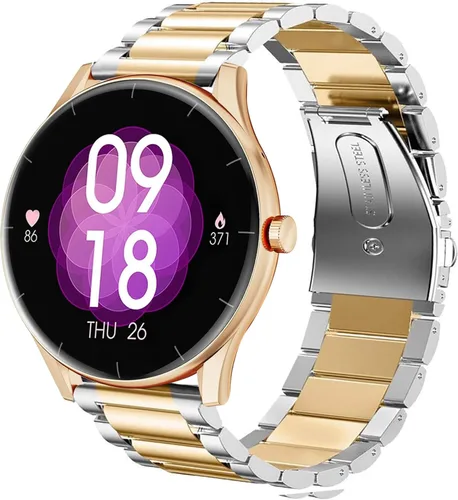Vista 9 de Compatible con correas de reloj inteligente Mingtawn, correas de repuesto de metal de acero inoxidable Lamshaw compatibles con reloj inteligente