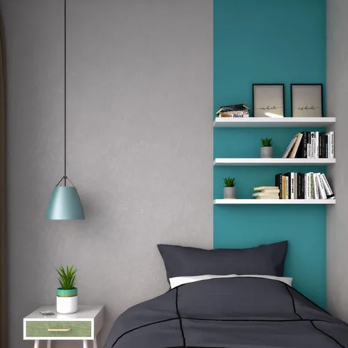 Vista 7 de Livelynine Papel tapiz de color verde azulado para despegar y pegar, papel de contacto verde azulado para armarios, escritorio, papel tapiz